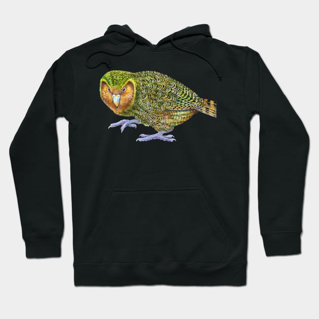 Kakapo Hoodie by Tim Jeffs Art